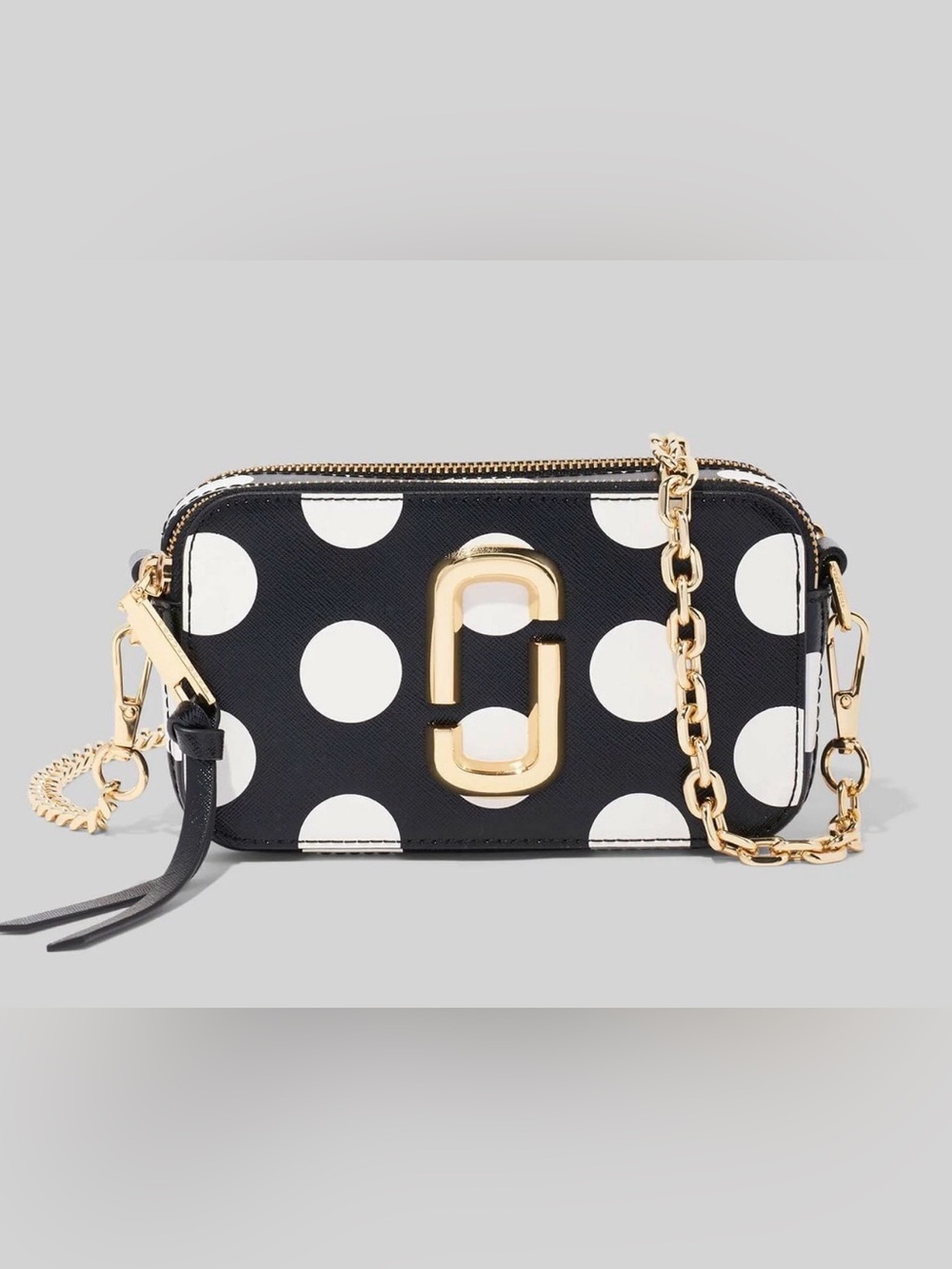 Marc Jacobs Black & White Polka Dot Camera Crossbody Bag